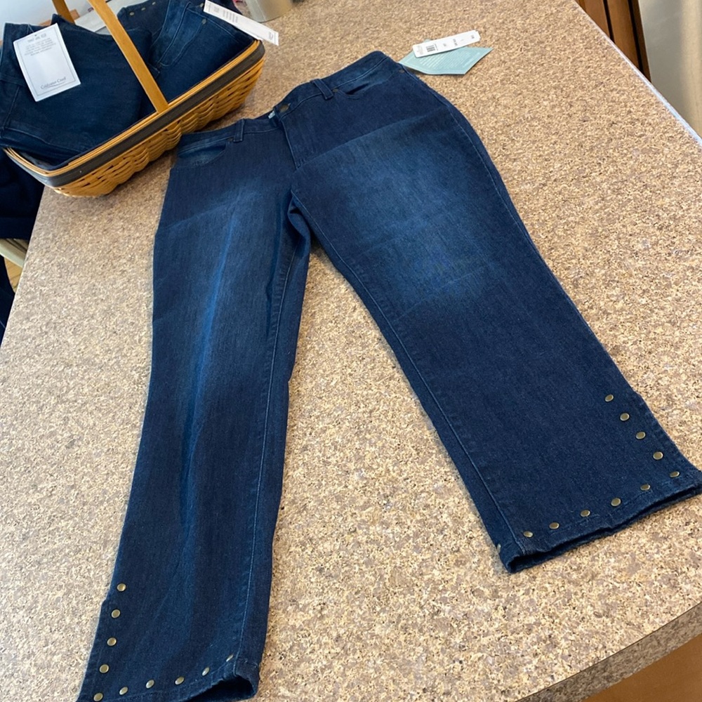 NWT Coldwater Creek Dark Wash Blue Jeans Size 4 (1 Pair Only) - Picture 1 of 13